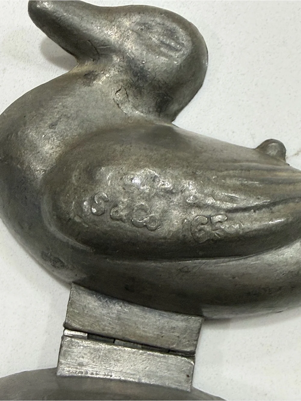 Antique Schall & Co. Pewter Duck Chocolate / Ice Cream Mold
